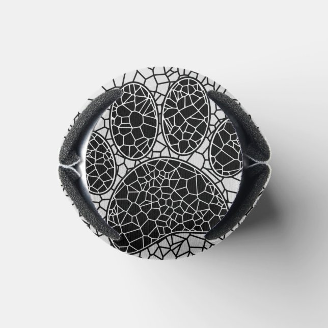 Rafraîchisseur Pour Canette Mosaic Art Chien Empreinte de patte En Noir Et Bla (Bas)