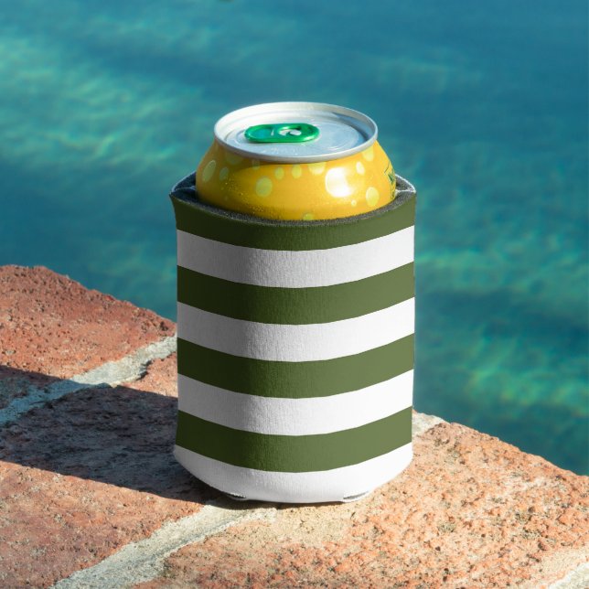 Rafraîchisseur Pour Canette Moss foncé Grandes vertes et blanches (Piscine in situ)