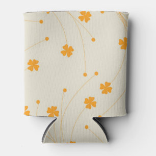 Rafraîchisseur Pour Canette Motif à fleurs les années 70 beige orange rétro Y2