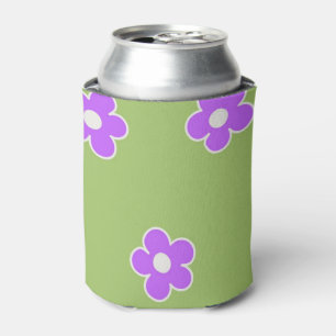 Rafraîchisseur Pour Canette Motif à fleurs vert violet rétro Y2K