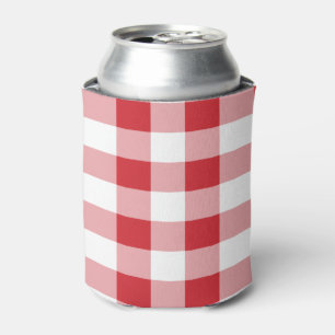 Rafraîchisseur Pour Canette Motif à plat rustique rouge et blanc de buffle