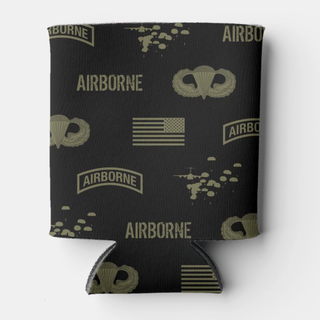 Rafraîchisseur Pour Canette Motif aéroporté (Vert) (Devant)