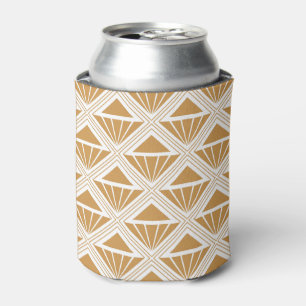 Rafraîchisseur Pour Canette Motif Art déco en or et blanc avec rhombus