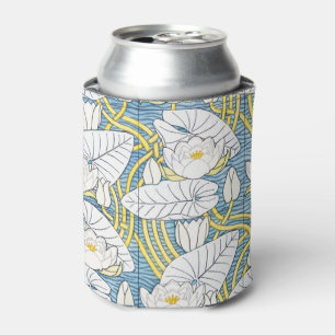 Rafraîchisseur Pour Canette Motif Art Nouveau de nénuphar vert sauge