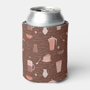 Rafraîchisseur Pour Canette Motif avec les éléments relatifs de café