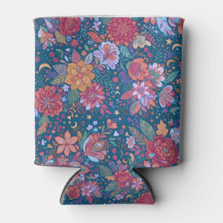 Rafraîchisseur Pour Canette Motif botanique floral foncé avec G vintage et atm