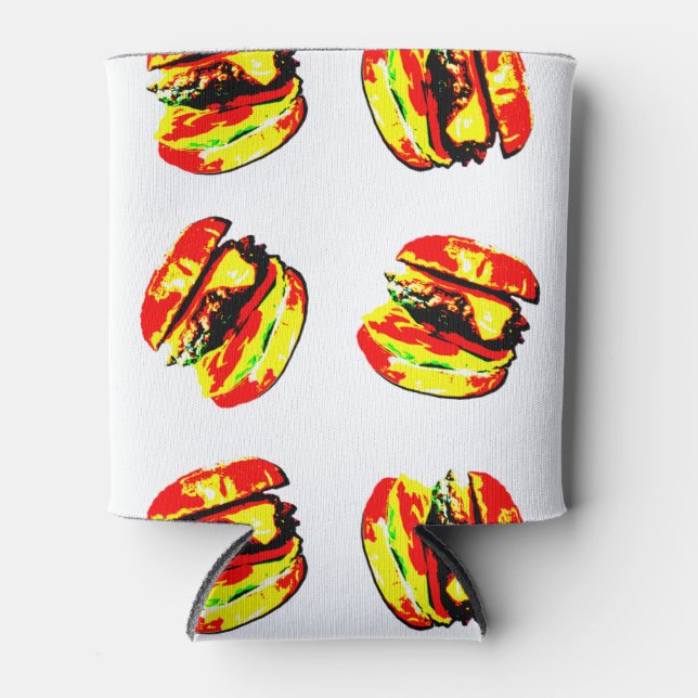Rafraîchisseur Pour Canette Motif Burger (Devant)