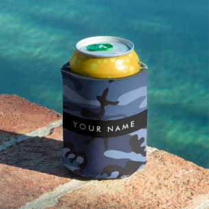 Rafraîchisseur Pour Canette Motif camouflage bleu marine Personnalisez votre n