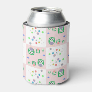 Rafraîchisseur Pour Canette Motif coloré de hibou pour des enfants