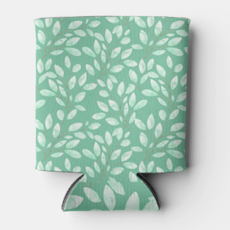 Rafraîchisseur Pour Canette Motif d'aquarelle avec Feuilles verts.