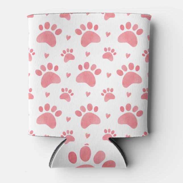 Rafraîchisseur Pour Canette Motif d'aquarelle Cat Paws (Devant)