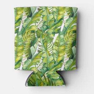 Rafraîchisseur Pour Canette Motif d'aquarelle Feuille de banane tropicale