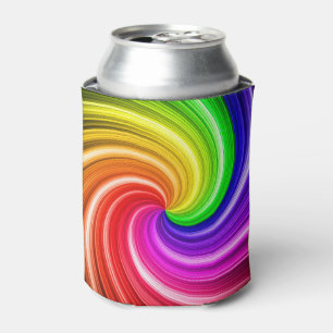 Rafraîchisseur Pour Canette Motif d'art Spiral Colorful Tie Dye Rainbow Swirl