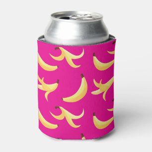 Rafraîchisseur Pour Canette Motif de banane jaune rétro drôle éditable pour fê