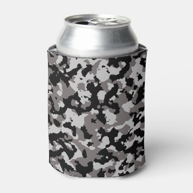 Rafraîchisseur Pour Canette Motif de camouflage gris militaire (Can devant)