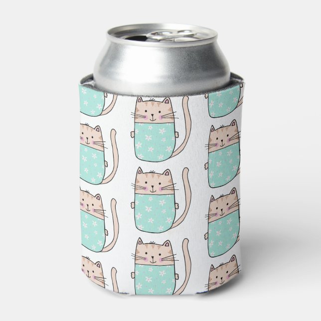 Rafraîchisseur Pour Canette Motif de chat chaton minou (Can devant)