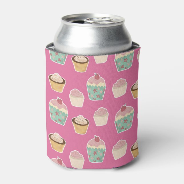 Rafraîchisseur Pour Canette Motif de cupcake rose mignon (Can devant)