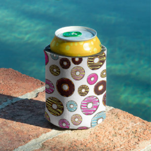 Rafraîchisseur Pour Canette Motif De Donuts, Donuts Colorés, Saupoudrages