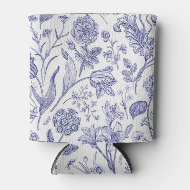 Rafraîchisseur Pour Canette Motif de fleurs (Devant)