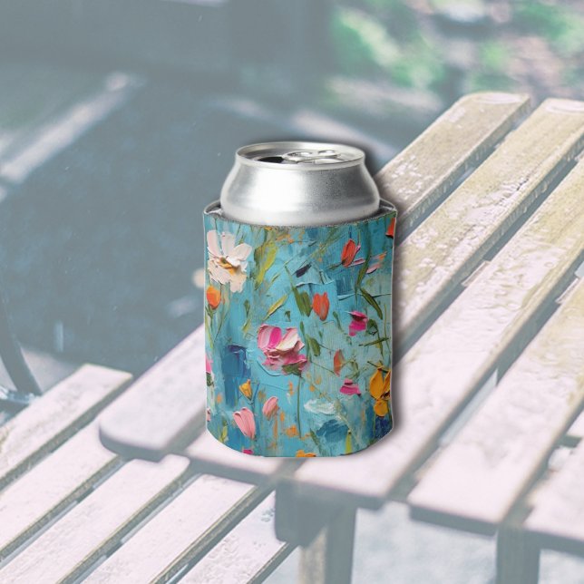 Rafraîchisseur Pour Canette Motif de fleurs texturées (Créateur téléchargé)