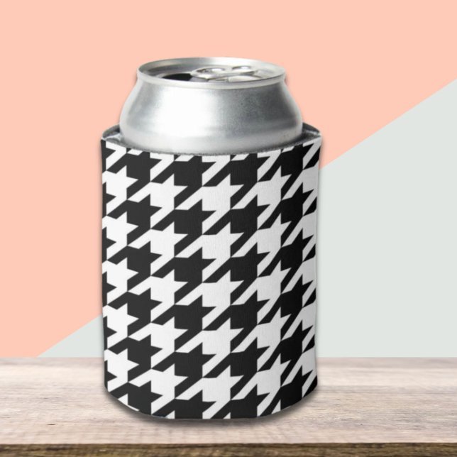 Rafraîchisseur Pour Canette motif de pied de (stylish geometric black white houndstooth pattern can cooler)