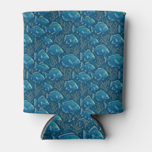 Rafraîchisseur Pour Canette Motif de poisson bleu
