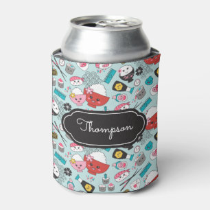 Rafraîchisseur Pour Canette Motif de sushi bleu Kawaii