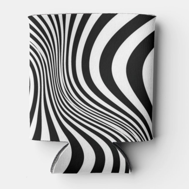 Rafraîchisseur Pour Canette Motif de texture d'impression de peau de zèbre (Devant)