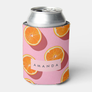 Rafraîchisseur Pour Canette Motif de tranche orange personnalisé Monogramme