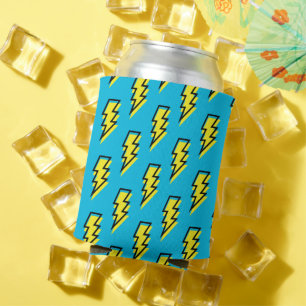 Rafraîchisseur Pour Canette motif des années 80/90's Fun Blue Yellow Bolt Neon