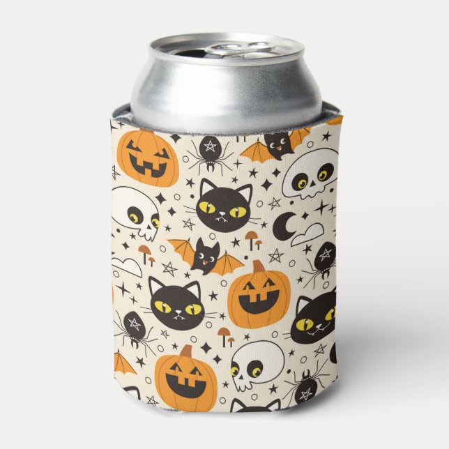Rafraîchisseur Pour Canette Motif d'Halloween rétro (Can devant)
