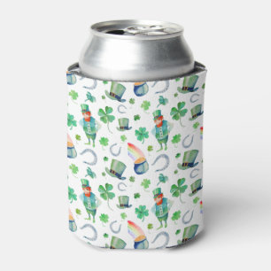 Rafraîchisseur Pour Canette Motif du jour de St Patrick d'aquarelle