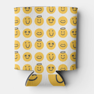 Rafraîchisseur Pour Canette Motif Emoji Joyeux tiré à la main