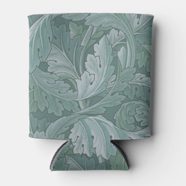 Rafraîchisseur Pour Canette Motif feuille d'acanthe bleu sarcelle de William M (Devant)