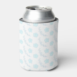 Rafraîchisseur Pour Canette Motif floral bleu simple bohème vintage party
