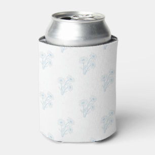 Rafraîchisseur Pour Canette Motif floral bleu simple bohème vintage party