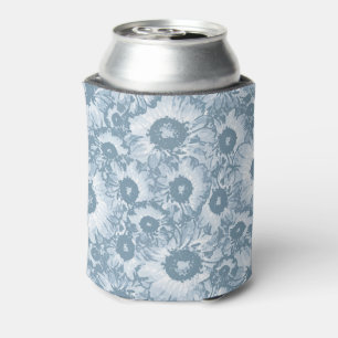 Rafraîchisseur Pour Canette Motif floral de la marine gris Pastel