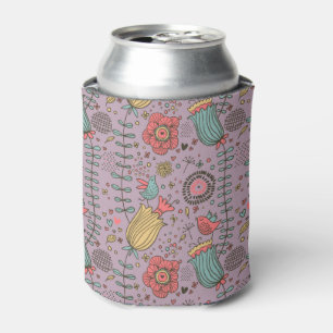 Rafraîchisseur Pour Canette Motif floral élégant avec des fleurs