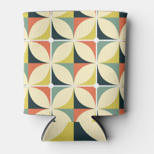 Rafraîchisseur Pour Canette Motif géométrique des années 70 rétro.