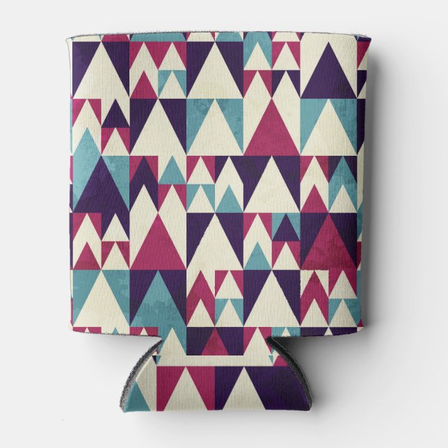 Rafraîchisseur Pour Canette Motif géométrique triangle rétro (Devant)
