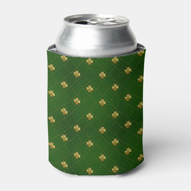 Rafraîchisseur Pour Canette Motif Golden Green Clover (Can devant)