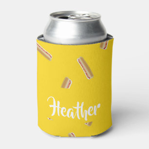 Rafraîchisseur Pour Canette Motif hot dog sur jaune