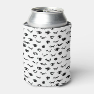 Rafraîchisseur Pour Canette Motif mignon de cil de griffonnage