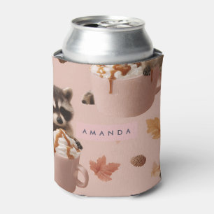 Rafraîchisseur Pour Canette Motif raccoon d'automne personnalisé