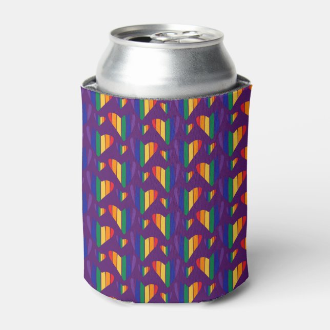 Rafraîchisseur Pour Canette Motif Rainbow Hearts (Can devant)