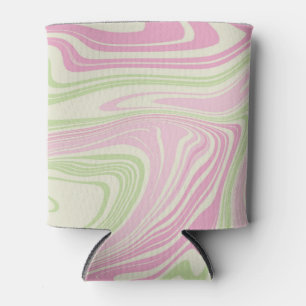 Rafraîchisseur Pour Canette Motif rose vert à bille liquide