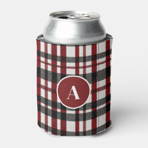 Rafraîchisseur Pour Canette Motif rustique blanc et rouge