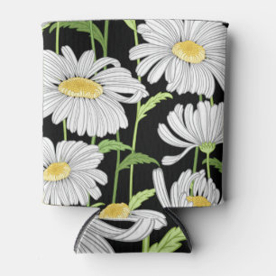 Rafraîchisseur Pour Canette Motif sans couture avec des fleurs d'été.