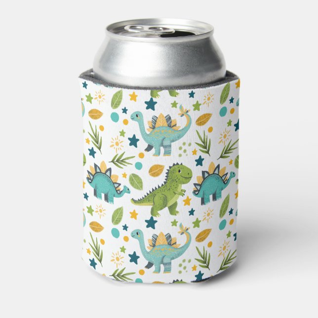 Rafraîchisseur Pour Canette Motif sans couture de dinosaure mignon Rex Nom  (Can Dos)