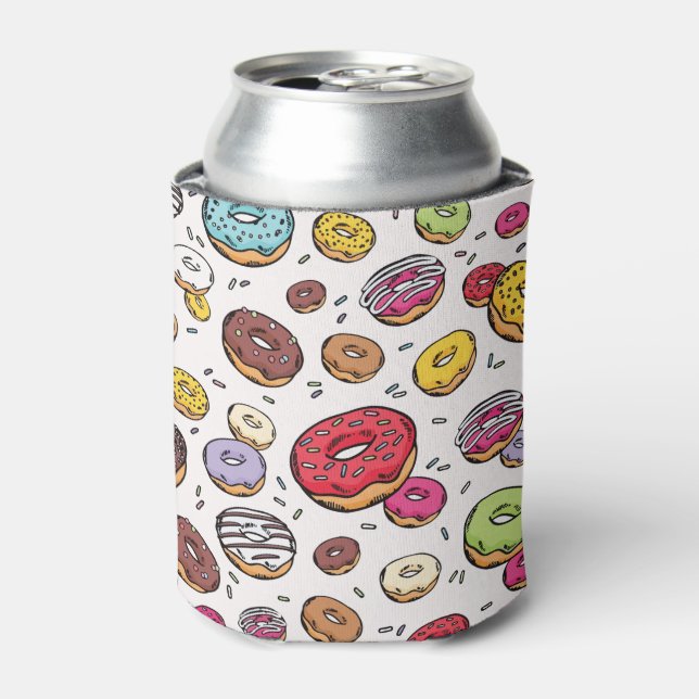 Rafraîchisseur Pour Canette Motif sans couture de donuts (Can devant)